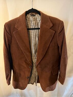 Vintage-Inspired Brown Corduroy Blazer - Men Made in Italy